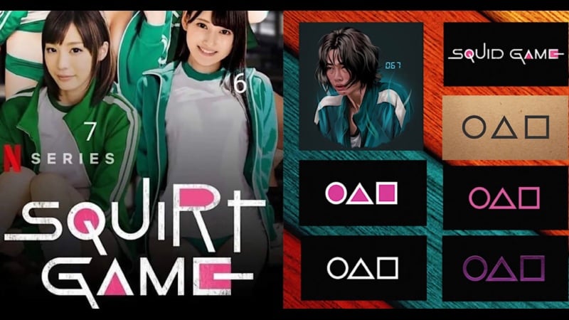 Squirt game (épisode 2) jeu de calmar [coréen, japonais, asiatique, porno, sexe, lesbienne, seins, milf, teen, hardcore, érotique, anal, parodie